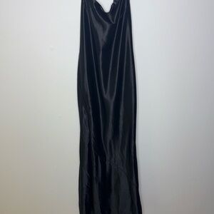 Elegant Black Satin Gown